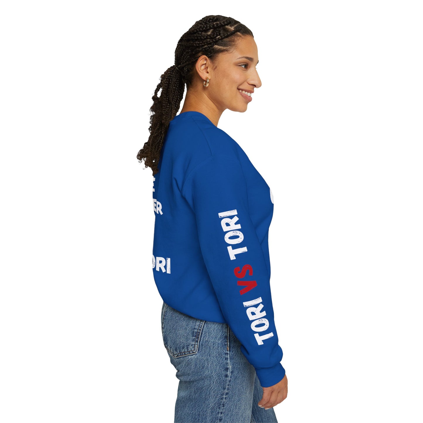 Choose Peace Crewneck Sweatshirt — "Today I Choose Peace Over Chaos" Personalized Sleeve